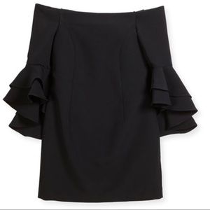 Milly Minis Samantha Italian Cady Dress Black